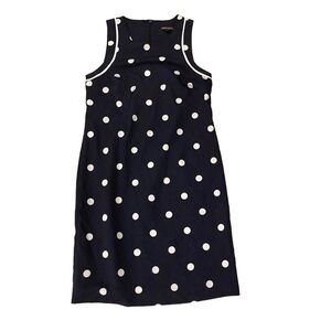 Banana republic navy blue polka dot sleeveless dress 0